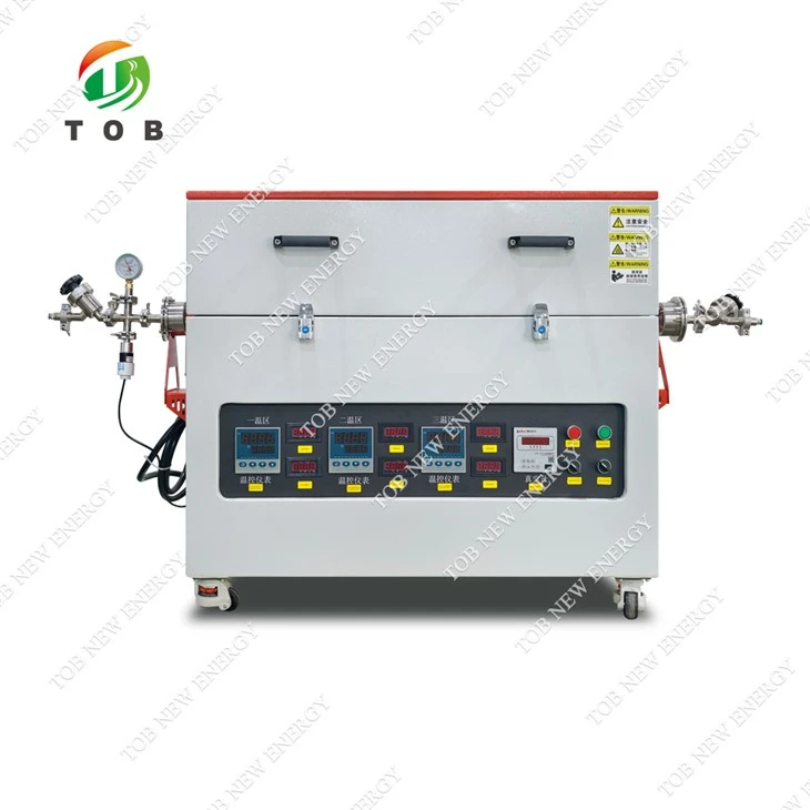 Horno de tubo de tres zonas de 1200 grados
